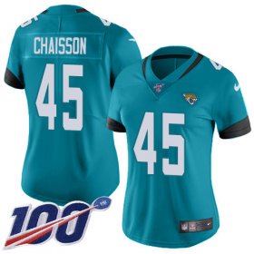 Wholesale Cheap Nike Jaguars #45 K\'Lavon Chaisson Teal Green Alternate Women\'s Stitched NFL 100th Season Vapor Untouchable Limited Jersey
