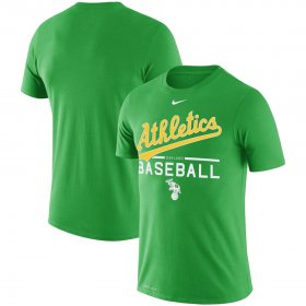 Wholesale Cheap Oakland Athletics Nike Alternate Logo Practice Performance T-Shirt Green
