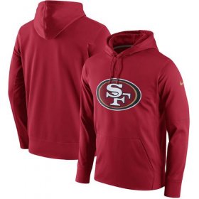 Wholesale Cheap Men\'s San Francisco 49ers Nike Scarlet Circuit Logo Essential Performance Hoodie