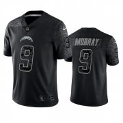 Wholesale Cheap Men's Los Angeles Chargers #9 Kenneth Murray Black Reflective Limited Stitched Football Jersey