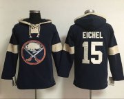 Wholesale Cheap Sabres #15 Jack Eichel Navy Blue Pullover NHL Hoodie