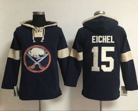 Wholesale Cheap Sabres #15 Jack Eichel Navy Blue Pullover NHL Hoodie