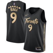 Wholesale Cheap Men's Toronto Raptors #9 Serge Ibaka Black Basketball Swingman City Edition 2019-20 Jersey
