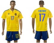 Wholesale Cheap Ukraine #17 Fedetskiy Home Soccer Country Jersey