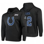 Wholesale Cheap Indianapolis Colts #12 Andrew Luck Nike NFL 100 Primary Logo Circuit Name & Number Pullover Hoodie Anthracite