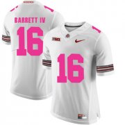 Wholesale Cheap Ohio State Buckeyes 16 J.T. Barrett White 2018 Breast Cancer Awareness College Football Jersey