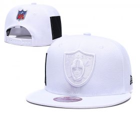 Wholesale Cheap Raiders Team Logo White Adjustable Hat LT