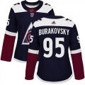 Wholesale Cheap Adidas Avalanche #95 Andre Burakovsky Navy Alternate Authentic Women's Stitched NHL Jersey