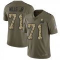 Wholesale Cheap Nike Browns #71 Jedrick Wills JR Olive/Camo Men's Stitched NFL Limited 2017 Salute To Service Jersey