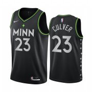 Wholesale Cheap Nike Timberwolves #23 Jarrett Culver Black NBA Swingman 2020-21 City Edition Jersey