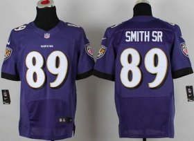 Wholesale Cheap Nike Ravens #89 Steve Smith Purple Team Color Men\'s Stitched NFL New Elite Jersey