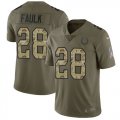 Wholesale Cheap Nike Colts #28 Marshall Faulk Olive/Camo Men's Stitched NFL Limited 2017 Salute To Service Jersey