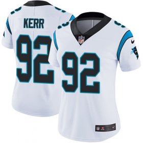 Wholesale Cheap Nike Panthers #92 Zach Kerr White Women\'s Stitched NFL Vapor Untouchable Limited Jersey