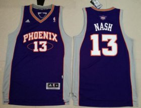 Wholesale Cheap Men\'s Phoenix Suns #13 Steve Nash Purple Stitched NBA Adidas Revolution 30 Swingman Jersey