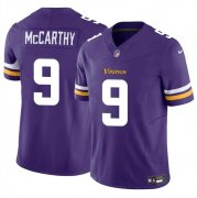 Cheap Men's Minnesota Vikings #9 J.J. McCarthy Purple 2024 Draft F.U.S.E. Vapor Untouchable Limited Football Stitched Jersey