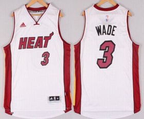 Wholesale Cheap Miami Heat #3 Dwyane Wade Revolution 30 Swingman 2014 New White Jersey