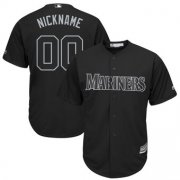 Wholesale Cheap Seattle Mariners Majestic 2019 Players' Weekend Cool Base Roster Custom Jersey Black