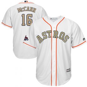 Wholesale Cheap Astros #16 Brian McCann White 2018 Gold Program Cool Base Stitched Youth MLB Jersey