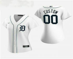 Wholesale Cheap Women\'s Custom Detroit Tigers 2020 White Home Nike Jersey