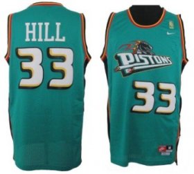Wholesale Cheap Detroit Pistons #33 Grant Hill Green Swingman Throwback Jersey