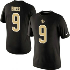 Wholesale Cheap Nike New Orleans Saints #9 Drew Brees Pride Name & Number NFL T-Shirt Black