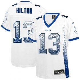 Wholesale Cheap Nike Colts #13 T.Y. Hilton White Women\'s Stitched NFL Elite Drift Fashion Jersey