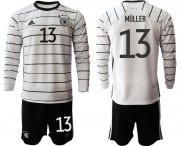Wholesale Cheap Men 2021 European Cup Germany home white Long sleeve 13 Soccer Jersey