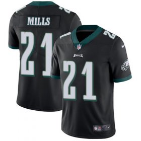 Wholesale Cheap Nike Eagles #21 Jalen Mills Black Alternate Men\'s Stitched NFL Vapor Untouchable Limited Jersey