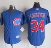 Wholesale Cheap Cubs #34 Jon Lester Blue New Cool Base Stitched MLB Jersey