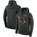 Wholesale Cheap NFL Men's Arizona Cardinals Nike Anthracite Crucial Catch Performance Pullover Hoodie
