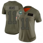Wholesale Cheap Nike Jets #11 Denzel Mim Camo Women's Stitched NFL Limited 2019 Salute To Service Jersey