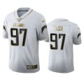 Wholesale Cheap Los Angeles Chargers #97 Joey Bosa Men's Nike White Golden Edition Vapor Limited NFL 100 Jersey