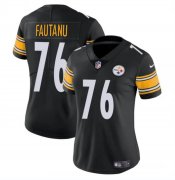 Cheap Women's Pittsburgh Steelers #76 Troy Fautanu 2024 Draft Black Vapor Football Stitched Jersey