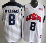 Wholesale Cheap 2012 Olympics Team USA #8 Deron Williams Revolution 30 Swingman White Jersey