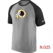 Wholesale Cheap Nike Washington RedSkins Ash Tri Big Play Raglan NFL T-Shirt Grey/Black