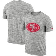 Wholesale Cheap Men's San Francisco 49ers Nike Heathered Black Sideline Legend Velocity Travel Performance T-Shirt
