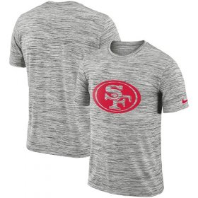 Wholesale Cheap Men\'s San Francisco 49ers Nike Heathered Black Sideline Legend Velocity Travel Performance T-Shirt