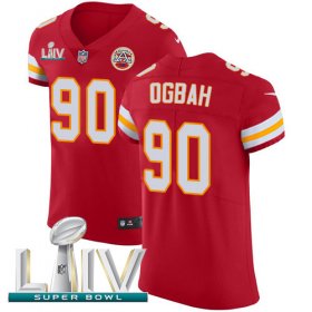 Wholesale Cheap Nike Chiefs #90 Emmanuel Ogbah Red Super Bowl LIV 2020 Team Color Men\'s Stitched NFL Vapor Untouchable Elite Jersey