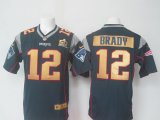Wholesale Cheap Nike Patriots #12 Tom Brady Navy Blue Team Color Super Bowl 50 Collection Men's Stitched NFL Elite Jersey