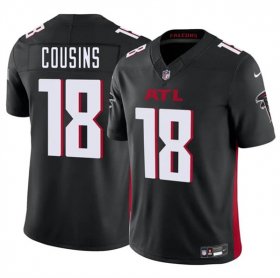 Cheap Men\'s Atlanta Falcons #18 Kirk Cousins Black 2023 F.U.S.E. Vapor Untouchable Limited Football Stitched Jersey