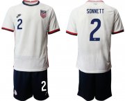 Wholesale Cheap Men 2020-2021 Season National team United States home white 2 Soccer Jersey1