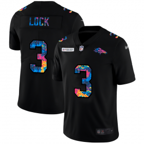 Cheap Denver Broncos #3 Drew Lock Men\'s Nike Multi-Color Black 2020 NFL Crucial Catch Vapor Untouchable Limited Jersey
