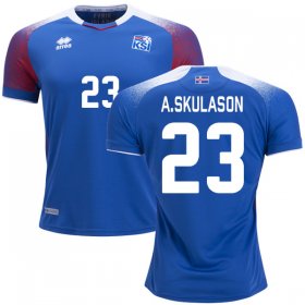 Wholesale Cheap Iceland #23 A.Skulason Home Soccer Country Jersey