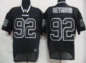 Wholesale Cheap Raiders #92 Richard Seymour Lights Out Black Stitched NFL Jersey