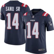Wholesale Cheap Nike Patriots #14 Mohamed Sanu Sr Navy Blue Youth Stitched NFL Limited Rush Jersey
