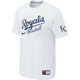Wholesale Cheap MLB Kansas City Royals White Nike Short Sleeve Practice T-Shirt