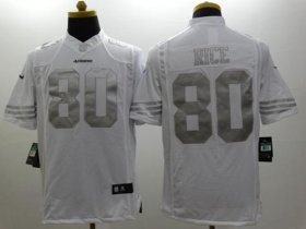 Wholesale Cheap Nike 49ers #80 Jerry Rice White Men\'s Stitched NFL Limited Platinum Jersey