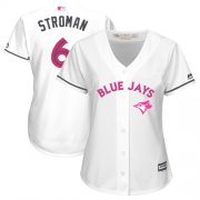 Wholesale Cheap Blue Jays #6 Marcus Stroman White Mother's Day Cool Base Women's Stitched MLB Jersey