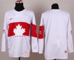 Wholesale Cheap Olympic 2014 CA. Blank White Stitched NHL Jersey