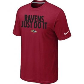 Wholesale Cheap Nike Baltimore Ravens Just Do It Red T-Shirt